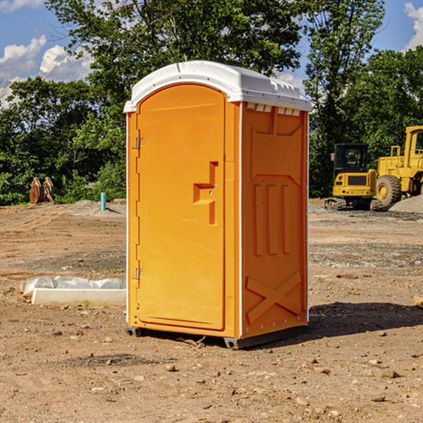 how often are the portable restrooms cleaned and serviced during a rental period in Vardaman MS